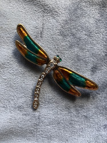 Vintage dragonfly brooch - dragonfly,