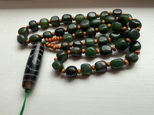 Tibetan agate necklace - agate, pre