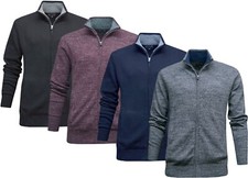 Mens Full Zip Cardigan Knitted