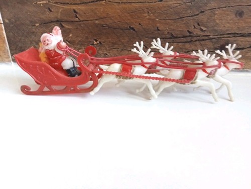 Rare vintage plastic santa - plastic,