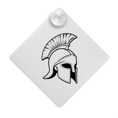 Spartan helmet car window - car,