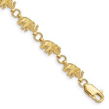 14k Polished and Textured