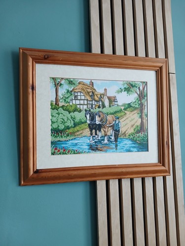 Vintage framed country print - vintage,