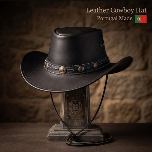 Premium leather cowboy - premium, hat