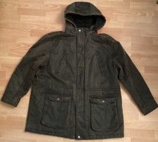 MANTARAY Waxed Detachable Hood Brown Parka Size XXXL Men’s