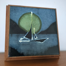 Vintage Semigres Tile Boat