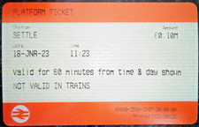 SETTLE -  British Railway PLATFORM TICKET - Window 30