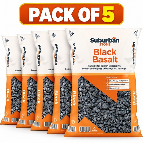 Black basalt chippings 5 - black,