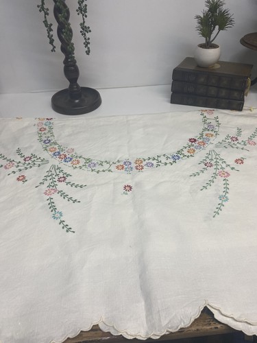 Vintage linen floral - linen,