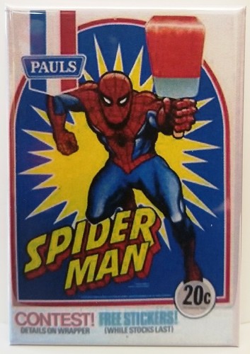 Spiderman ice cream magnet - spiderman,