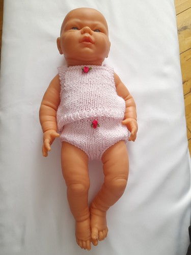 Hand knitted dolls underwear - hand,