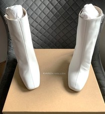 Karen Millen White Ankle Boots