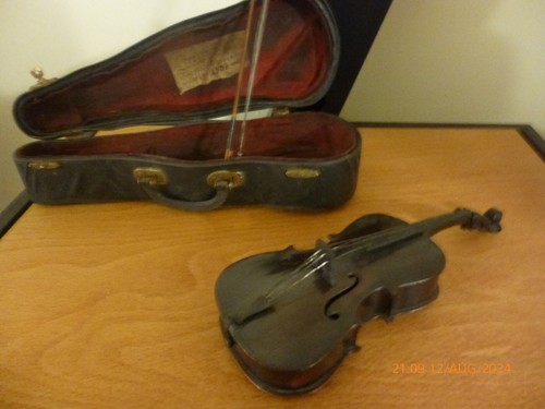Antique miniature cello and - miniature,