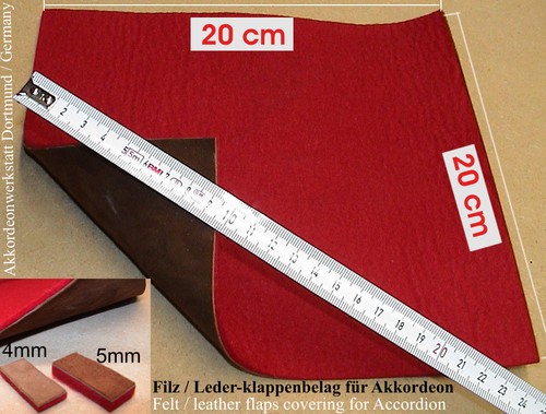 Accordion felt leather flap - felt,