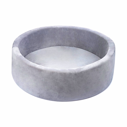 Children round grey ball pit - grey,