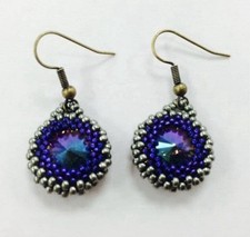 Rivoli Crystal Beaded Earrings