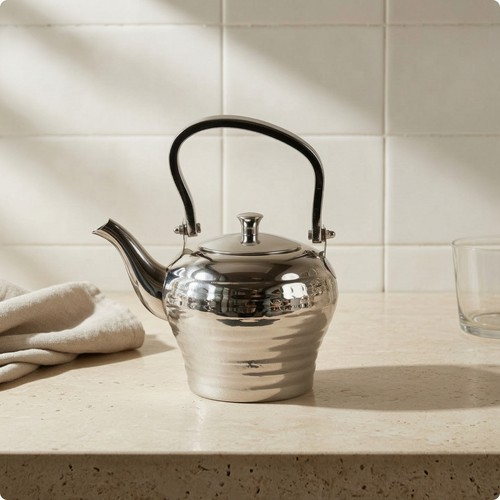 Teapot with infuser hammered - teapot,
