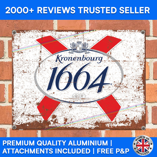 Kronenbourg beer metal sign - kronenbourg,