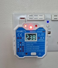 KAIWEETS HT106E Socket Tester UK, RCD Plug with LCD Display