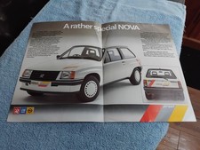 Vauxhall Nova Sport Brochure 1984 Very Good Condition GM Irmscher FREE POST