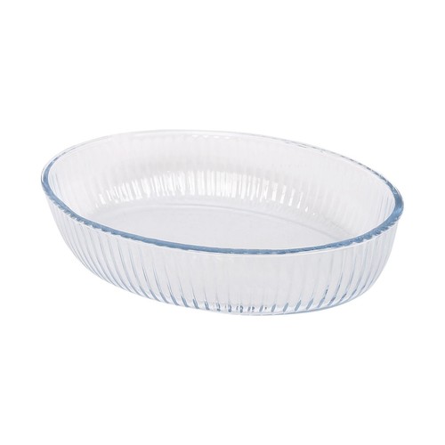 Optical oval glass oven dish - optical,