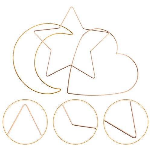 3pcs iron craft hoops golden - 3pcs,