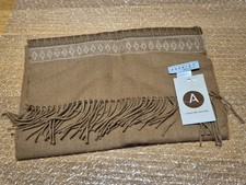 BNWT Auskin 100% Baby Alpaca Collection Scarf Brown Camel Made In Peru