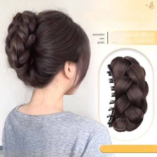 Natural hair bun - hair, clip