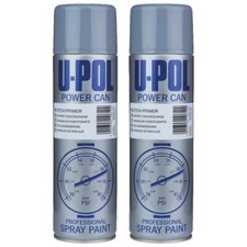 2x U-Pol Etch Primer Spray Grey Power Can  Direct to metal Anti-Corrosive 500ml