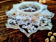 Candle Tealight Holder - Lotus Flower handmade with Mother of Pearl