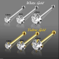 Nose Stud Pin 14K Carat White
