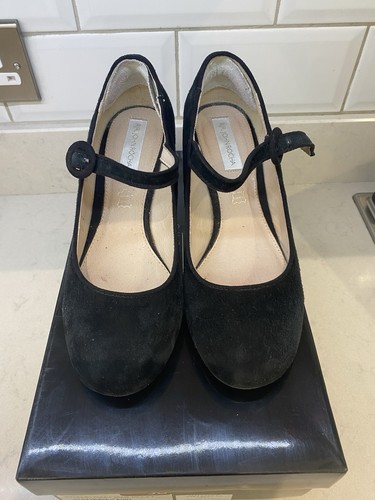 Vintage style black - black, suede