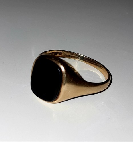 9ct yellow men - signet, ring
