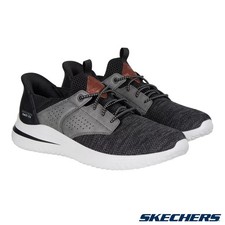 SKECHERS TRAINERS Mens Black SWIFT FIT Sketchers SLIP INS  size 10 , xmas gift
