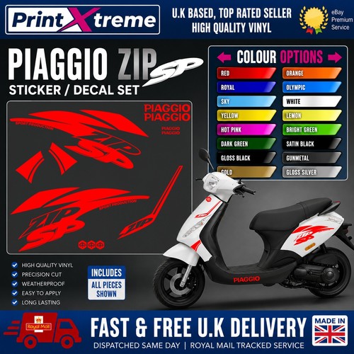 Piaggio zip stickers - piaggio, sp