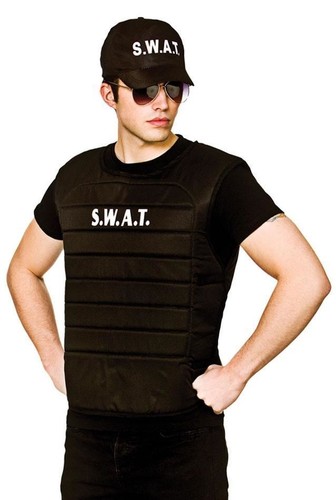 Swat vest and cap adult - swat,