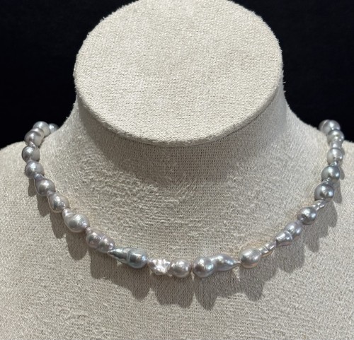 Genuine silver grey - genuine, baroque