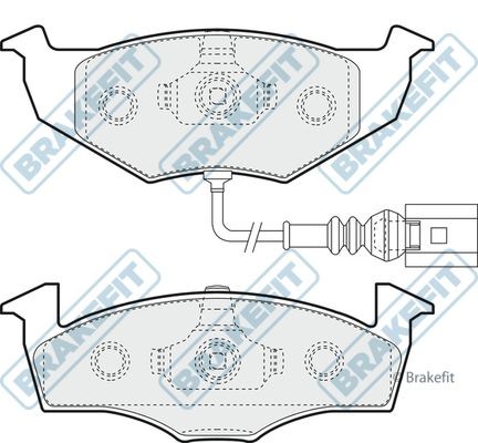 Apec front brake pad set - apec,