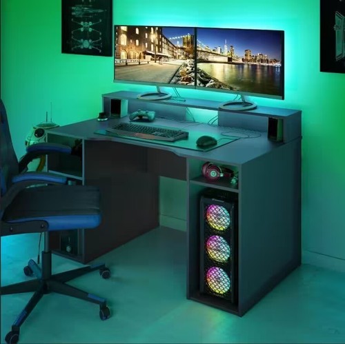 Gaming desk with hutch - desk,