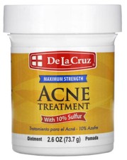DE LA CRUZ Acne Ointment 10% Sulfur Sulphur Spot Medication 73.7g 2.6oz