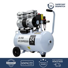 24 Litre Air Compressor Oil Free Low Noise 80 L/min Bimson Power 1HP GEARZAAR