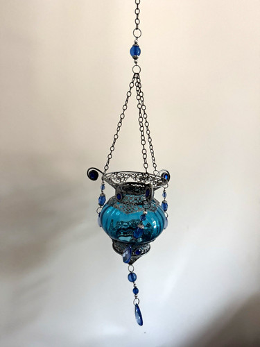 Hanging blue silver - blue, &
