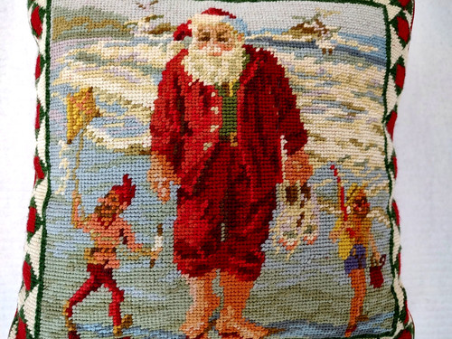 Santa beach christmas - santa,