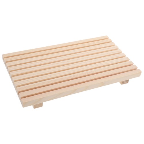 3pcs wood riser soap tray - wood,