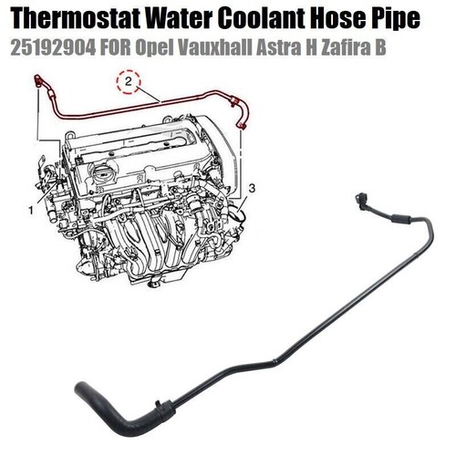 Thermostat water coolant hose - coolant,
