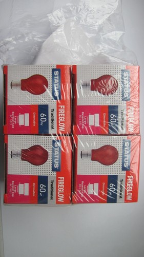60w red fireglow gls - 4, x