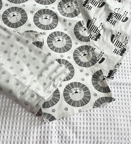100 cotton fabric animal - cotton, fabric.
