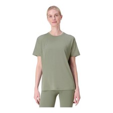 Sweaty Betty Soft Flow Studio Wrap Back T-Shirt Willow Green women's size medium