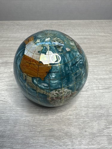Gemstone world globe - gemstone,