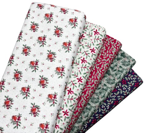 Robin christmas cotton - christmas, fabric